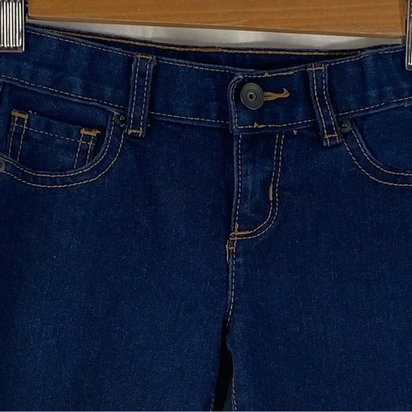 The Children’s Place Girl Skinny Dark Blue Jeans Waist Adjustable Band Size 6 - Picture 3 of 16